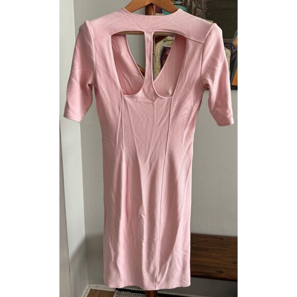 Helmut Lang - Gala Knit Mini Dress in Light Pink - Picture 3 of 6